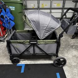 Jeep Sport All-Terrain Stroller Wagon, Includes Canopy, Cup Holders, Grey