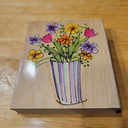 Rubber Stamps Striped Vase Sketch Artistic Drawings Hero Arts