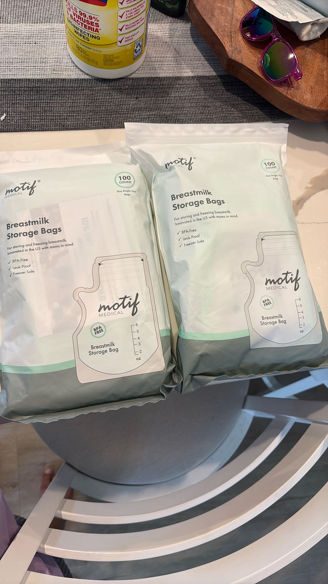 Motif Medical Breast milk Storage Bags Sealed
