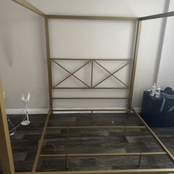 Canopy Gold Bed Frame 