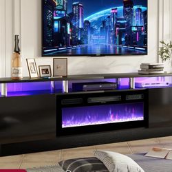 Black LED TV Stand