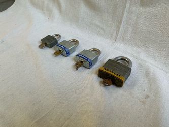 Bundle of 3 “Master Locks” and 1 other Lock (Old and Classic)