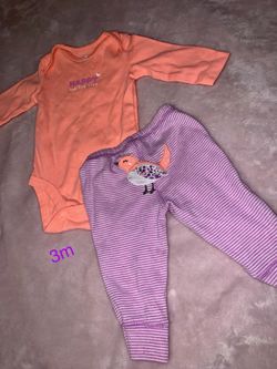 Baby long sleeve and pants set 3m