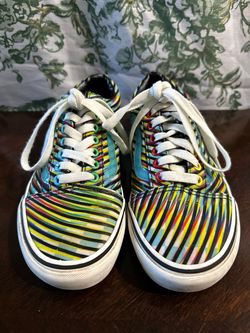 Vans Old Skool Andy Warhol Multicolor Stripe Sneakers Men’s Size 7