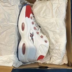 Reebok Allen Iverson Question Mid Red Toe