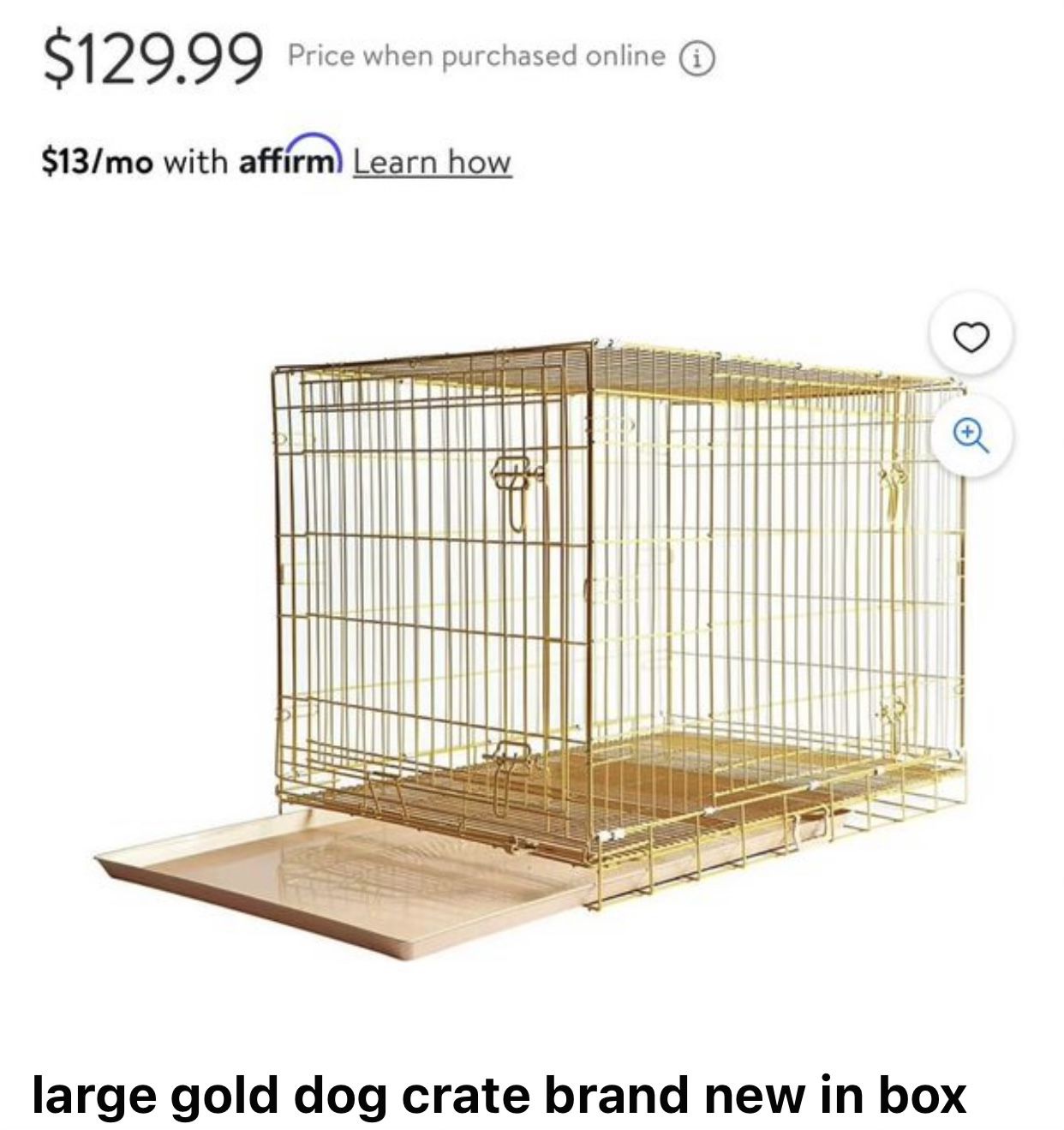 Large 42 Inch Gold Cage New In Box 