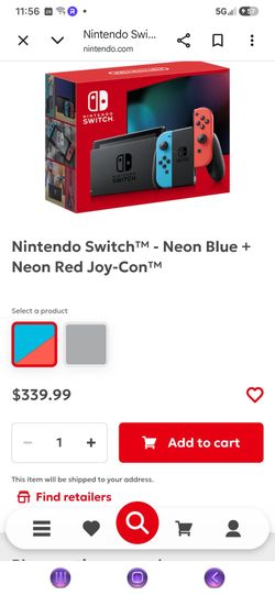 Nintendo Switch Neon Blue + Neon Red Joy-Con