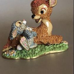 Arribas Brothers Disney LE Bambi And Thumper Swarovski Figurine 