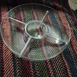 Vintage Glass Divided Party Tray