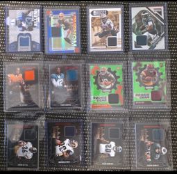 12 NFL PATCH CARDS