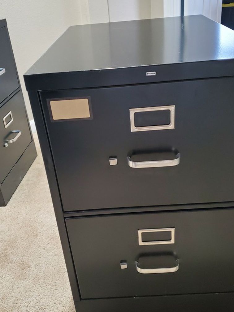 HON Metal Two Drawer File Cabinets