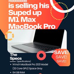 Super Fast M1 Max MacBook Pro 14”