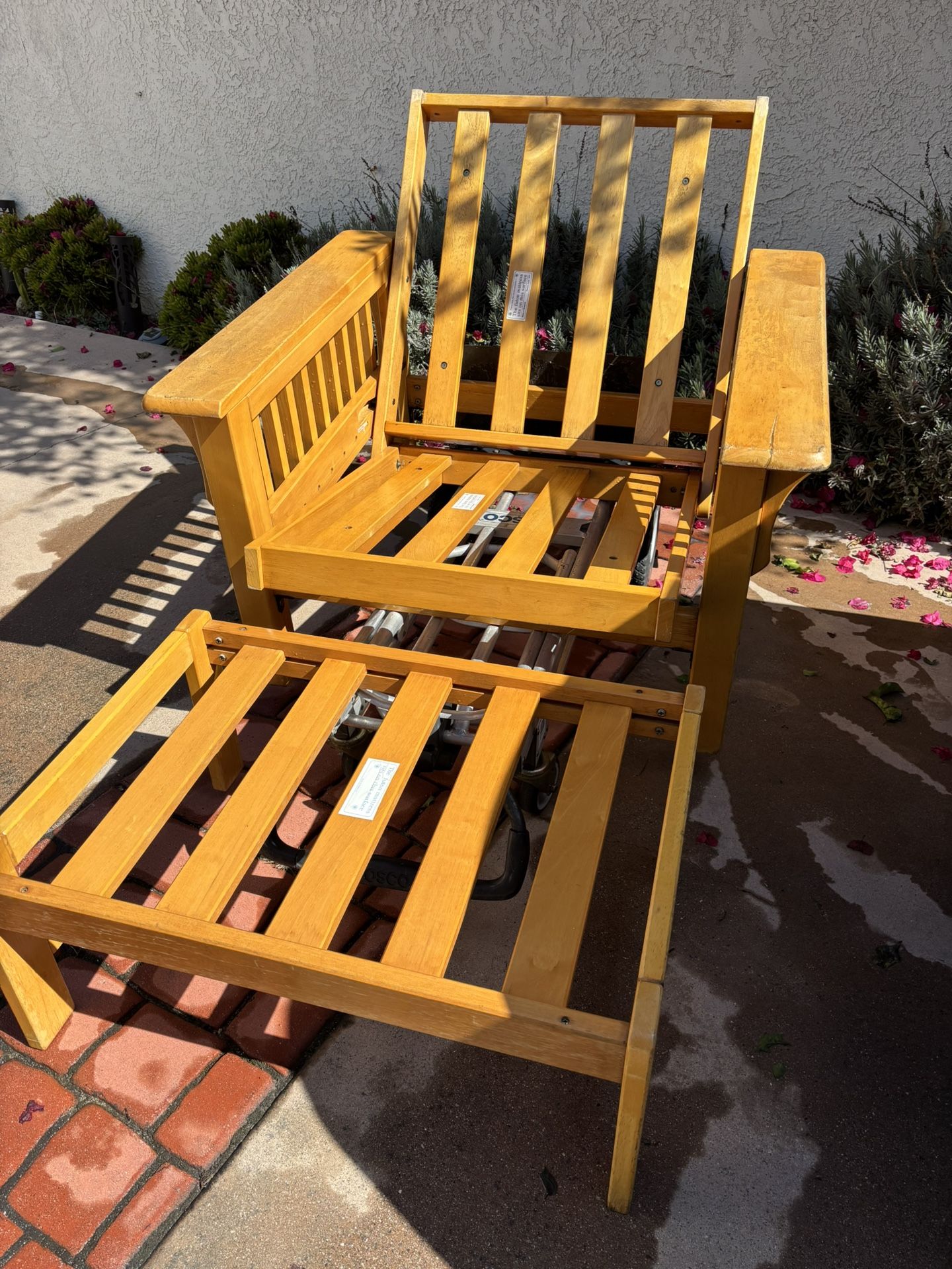 Futon Chair Frame For Single Bed With Ottoman 