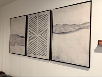 Large Modern Abstract 3-Piece Framed Canvas Wall Art Set