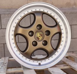 New 18” Inch Porsche 964 Speedline Style Wheels 18x8/9.5 +50 5x130 Silver Rim (Set of 4) Staggered