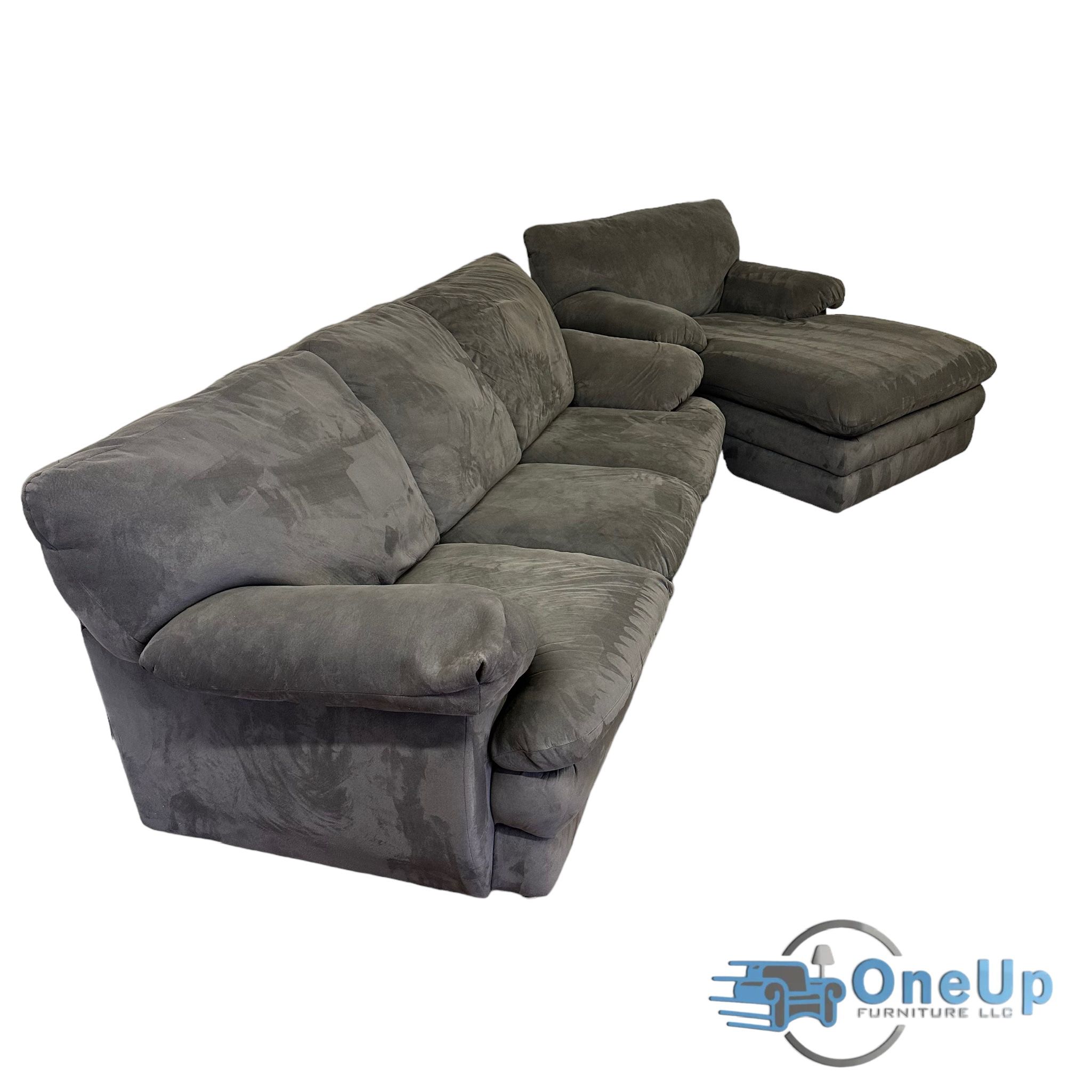 Gray Couch & Chaise With Delivery 