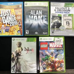 XBox 360 and Wii U Games