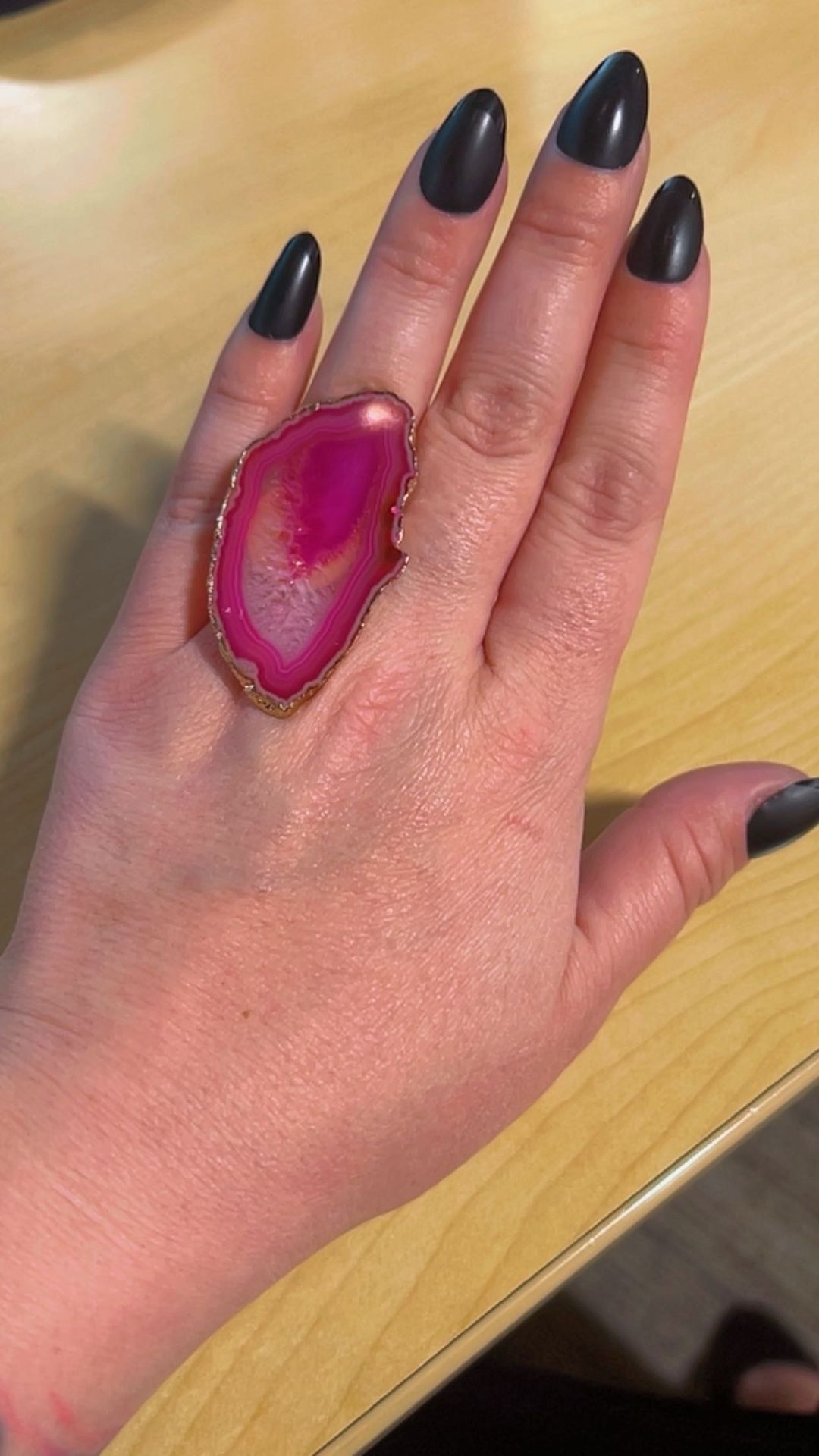 Pink Agate Ring 