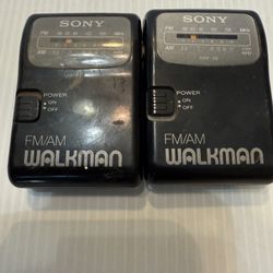 Vintage (2) Walkman Sony SRF-39 FM/AM Radio With Belt Clip In Good Working Preowned Condition! Pickup in Menifee  Both for $25.0