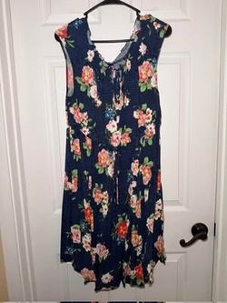 Torrid size 1 Floral Navy Dress