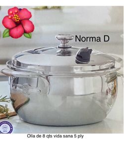 Olla de 8 qts vida sana 5 ply nueva en su caja 🌺 princess house 🌺