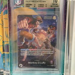 One Piece Monkey D Luffy PSA Promo BGS 10 Pristine 