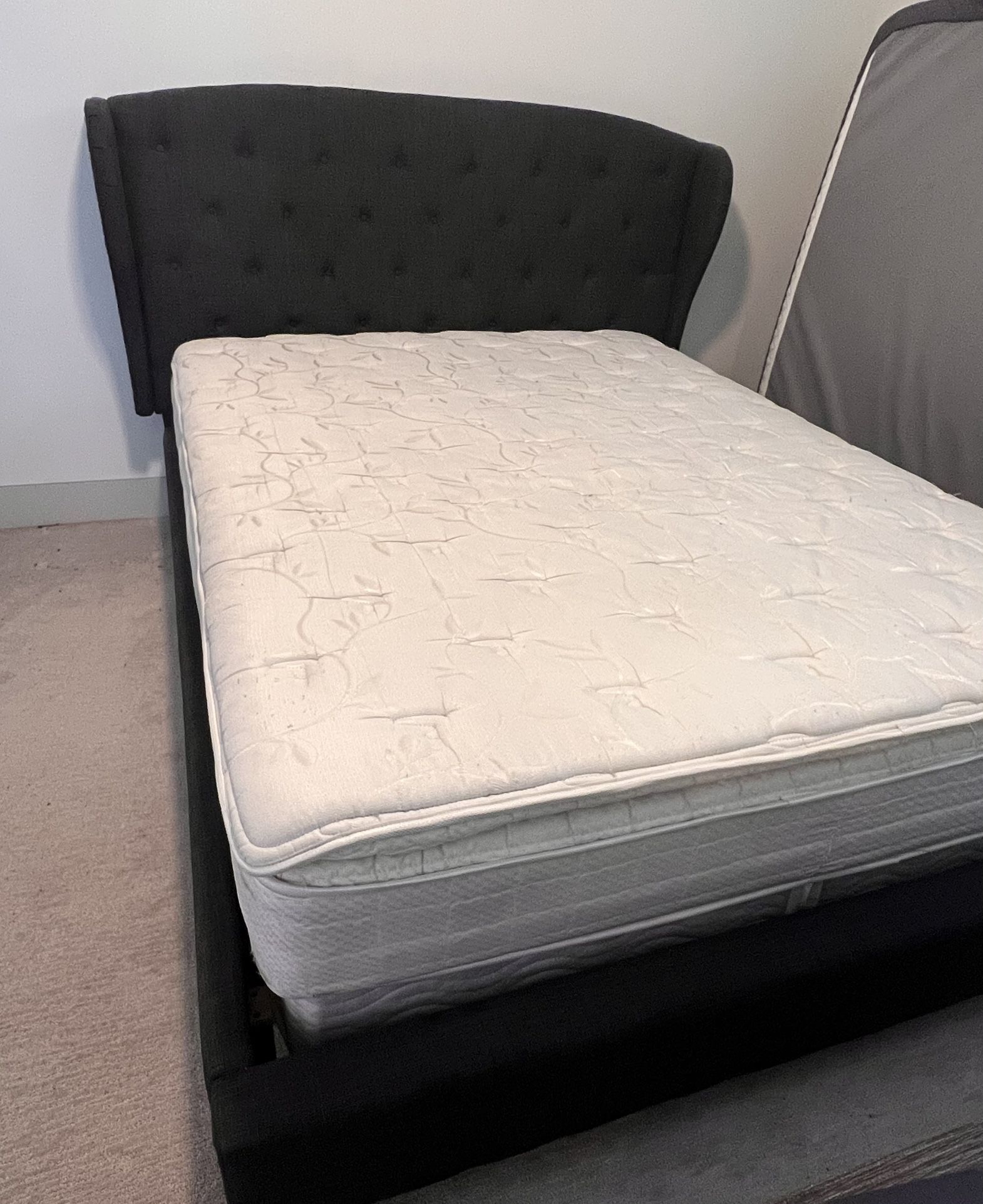 Queen Bed frame, Mattress, Box Spring
