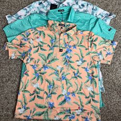 Lot Of 3 Bad Birdie XL Polo Shirts