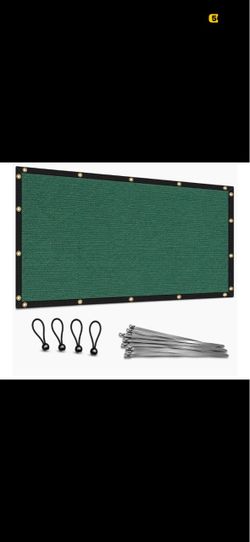 Green Privacy Fence Screen with Grommets
