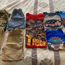 Kids Short Sleeve, Pants & Shorts Size 4, All $20