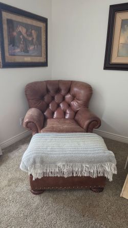 Worn Leather Chair
