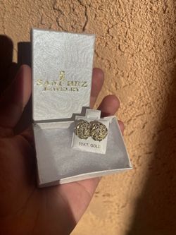 10k gold nugget earrings