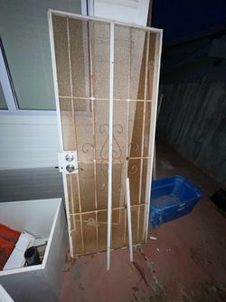 Metal Security Screen Door with Lock