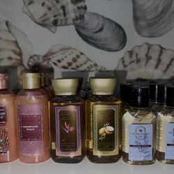 Travel size shampoos & body washes