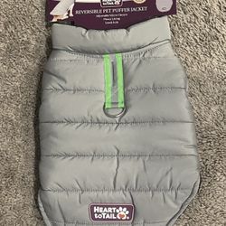 BRAND NEW! Reversible Pet Puffer Jacket by Heart to Tail. 