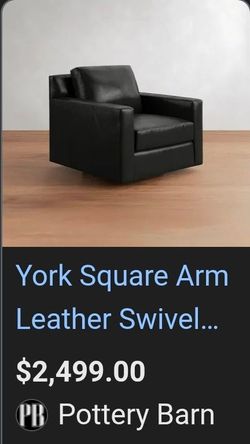 A leather swivel york chair