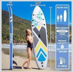 Brand new✨️ in box 📦 Blue and yellow Pukami SUP Paddleboard 💛 💙💛💙