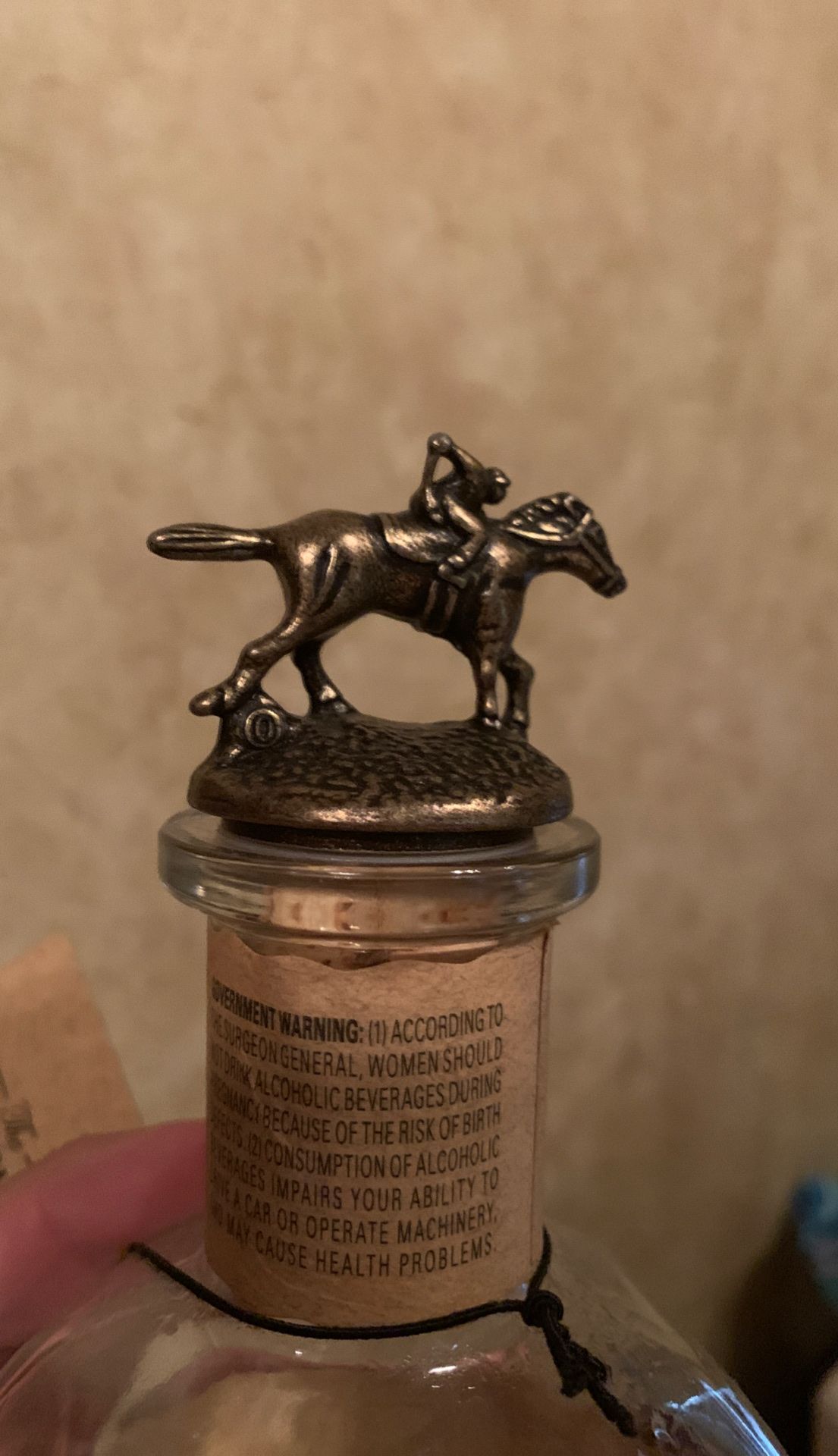 Blanton’s Bourbon Bottle. Letter O cap.
