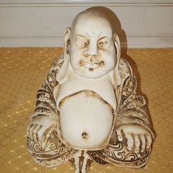 White Buddha Statue Sculpture Decor
