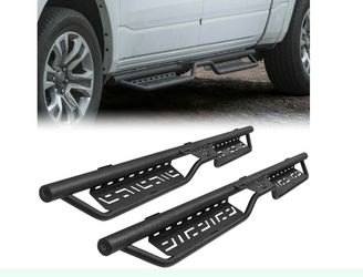 JOYTUTUS Running Boards For 2019-2026 Ram 1500 Crew Cab New Body Style (Excl Ram 1500 Classic), Two Stairs Anti-Slip Side Steps No-Drill Bolt-On Nerf 