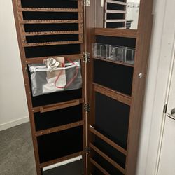 JEWELRY CABINET WITH MIRROR 