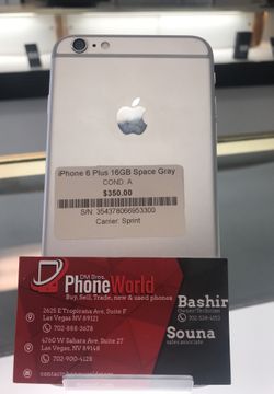 iPhone 6 Plus 16GB Space Gray Sprint