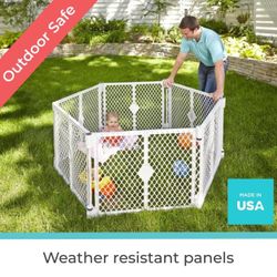 Toddleroo by North States Superyard 6 Panel Baby  Gate Play Yard Pet Gate
