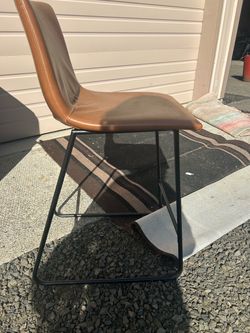 Faux Leather Bar Height Chair