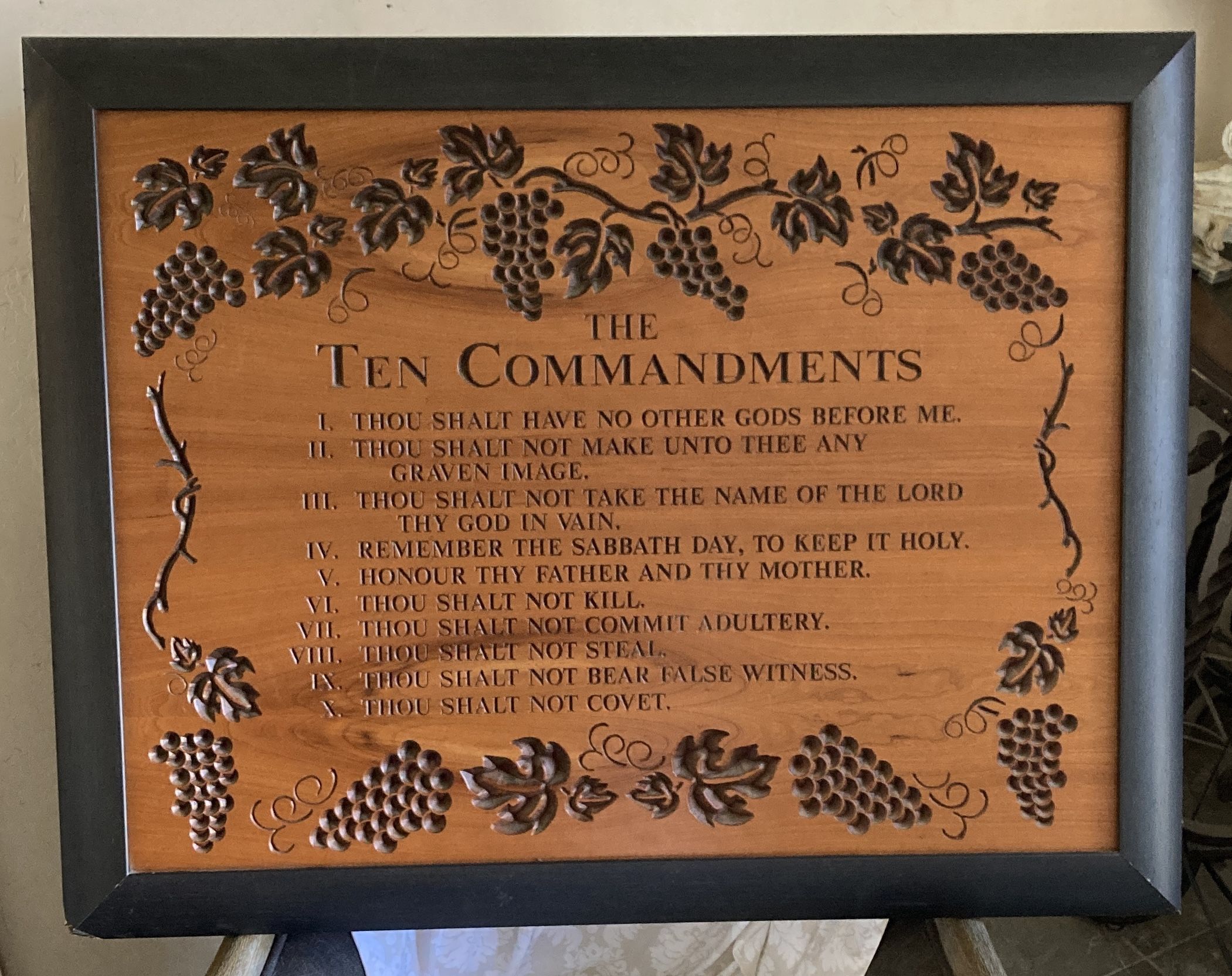 Carved 10 Comandments