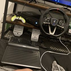Xbox steering wheel and predals used