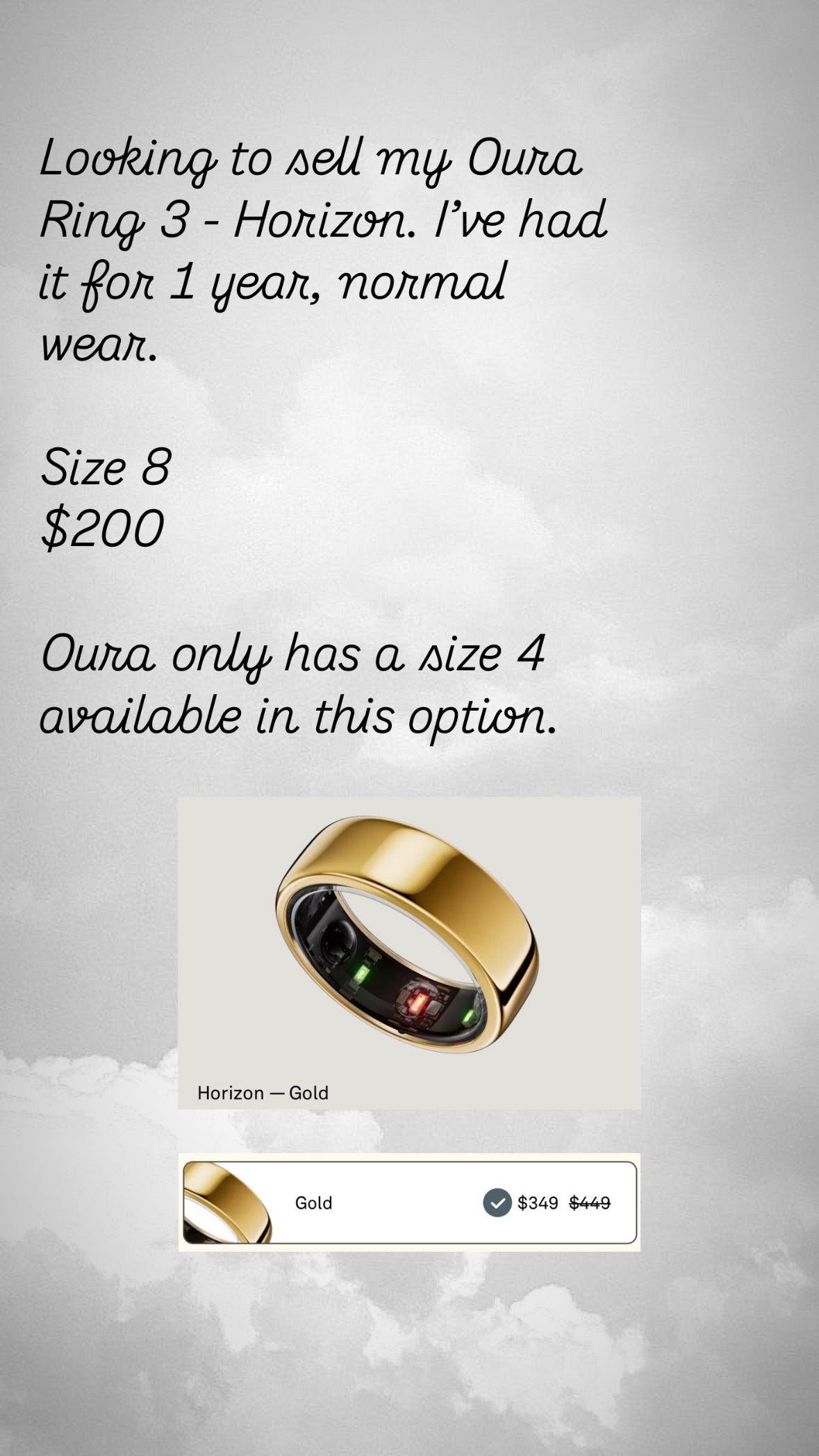 Oura Ring 3, Horizon
