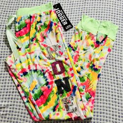 Tie Dye Sequin Womens Joggers  Size Large