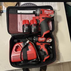 M12 FUEL 12-Volt Lithium-Ion Brushless Cordless Hammer Drill and Impact Driver Combo Kit w/2 Batteries and Bag (2-Tool)