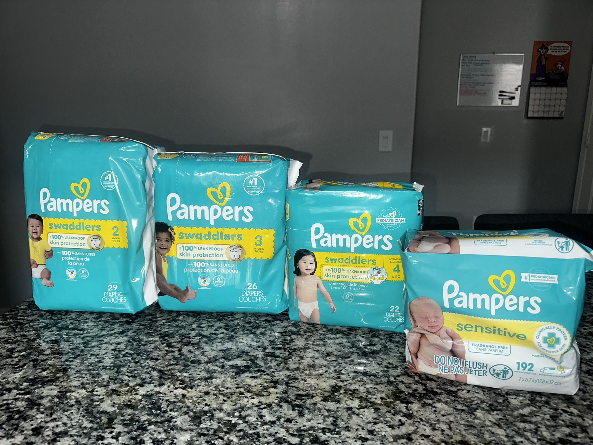 Pamper Diapers And Wipes